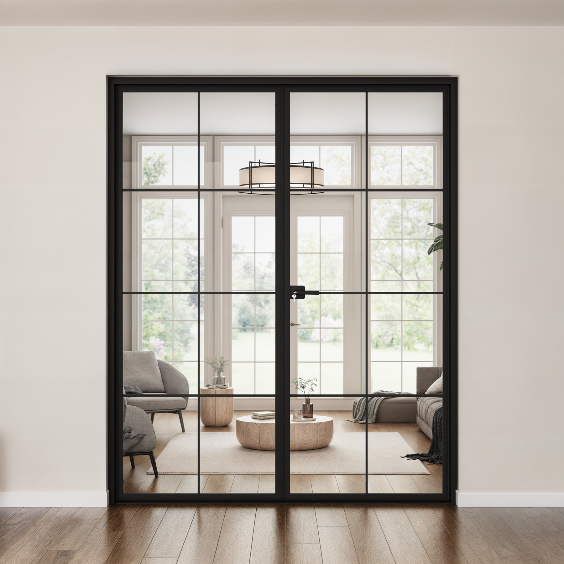 TEZA 28 Series Interior French Door With Grills - Image 1